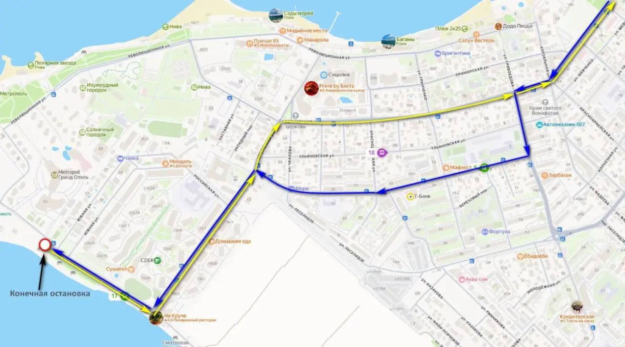 С 1 марта в Геленджике изменится схема движения автобуса №5