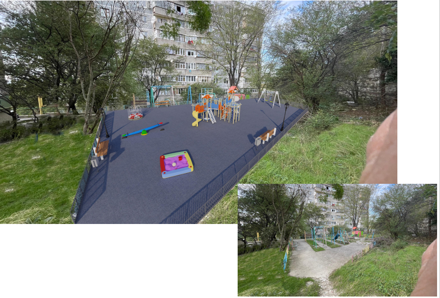 «Благоустройство площадки  в с. Дивноморское по ул. О. Кошевого д. 30»