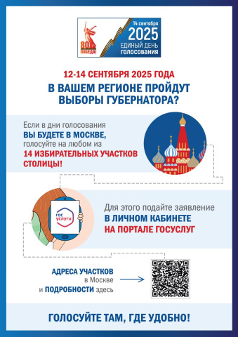 Избиратели из Краснодарского края смогут проголосовать на выборах губернатора, находясь в Москве