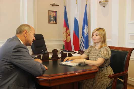 Глава Геленджика Виктор Хрестин встретился с депутатом краевого парламента Татьяной Рой