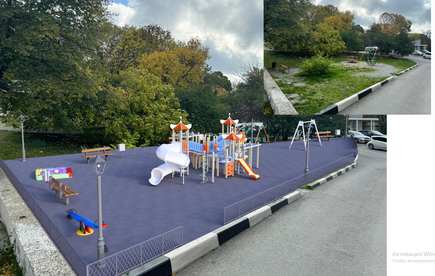 "Благоустройство площадки с воркаут комплексом в с. Дивноморское  по ул. О. Кошевого между домами 13б и 15"